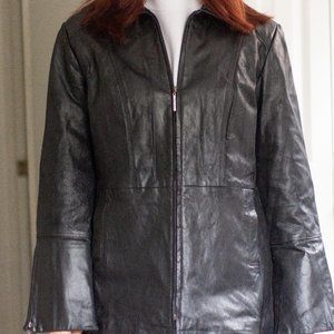 Terry Lewis Classic Luxuries Black Leather Jacket Size L